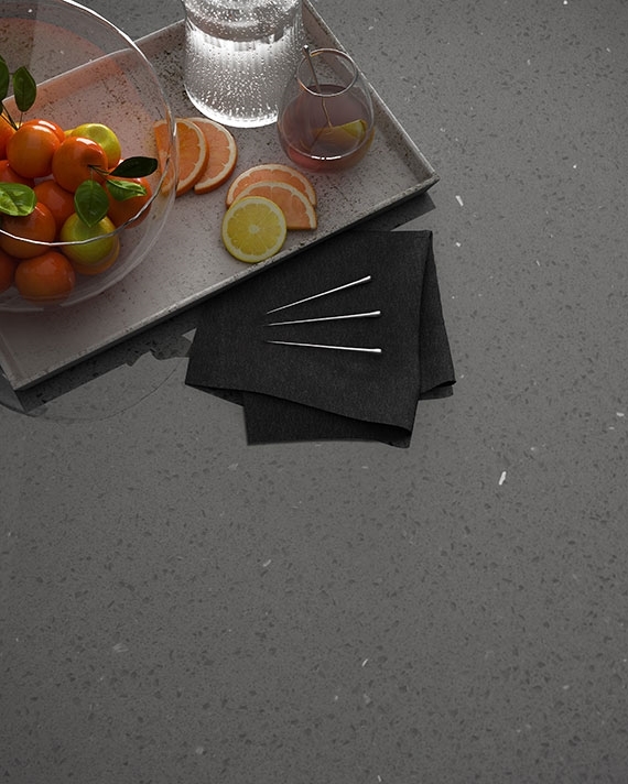 SPARKLE GREY luxury quartz slab